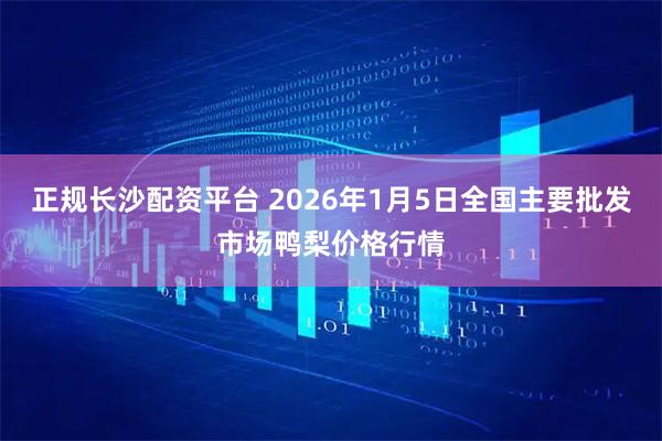 正规长沙配资平台 2026年1月5日全国主要批发市场鸭梨价格行情